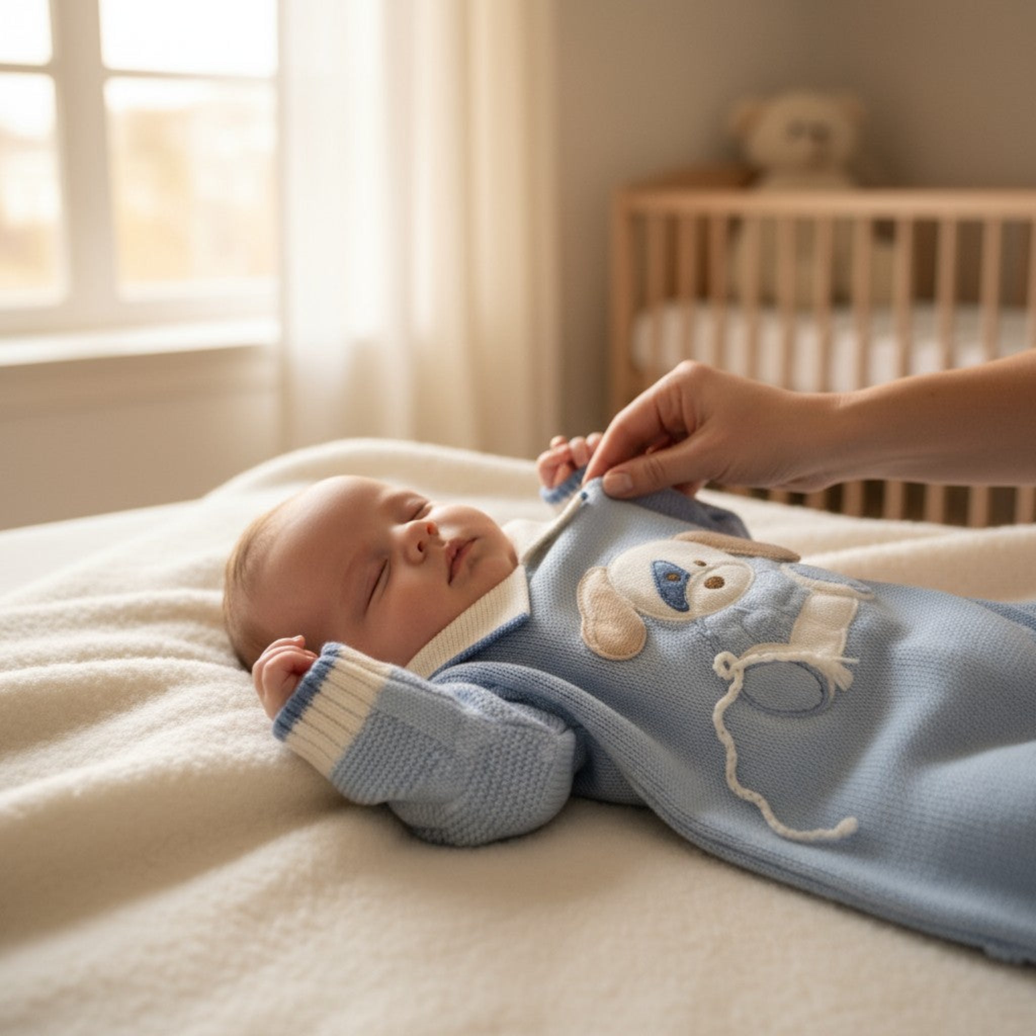 Newborn Baby Boy Outfit, SKY, Little Dog 7798