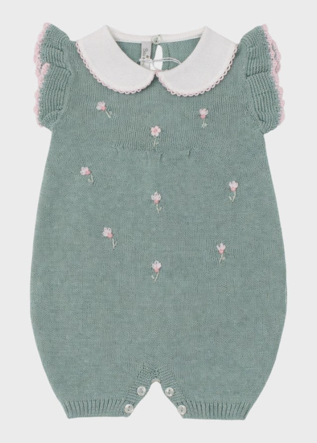 Green Daisies Cotton Romper 363/V