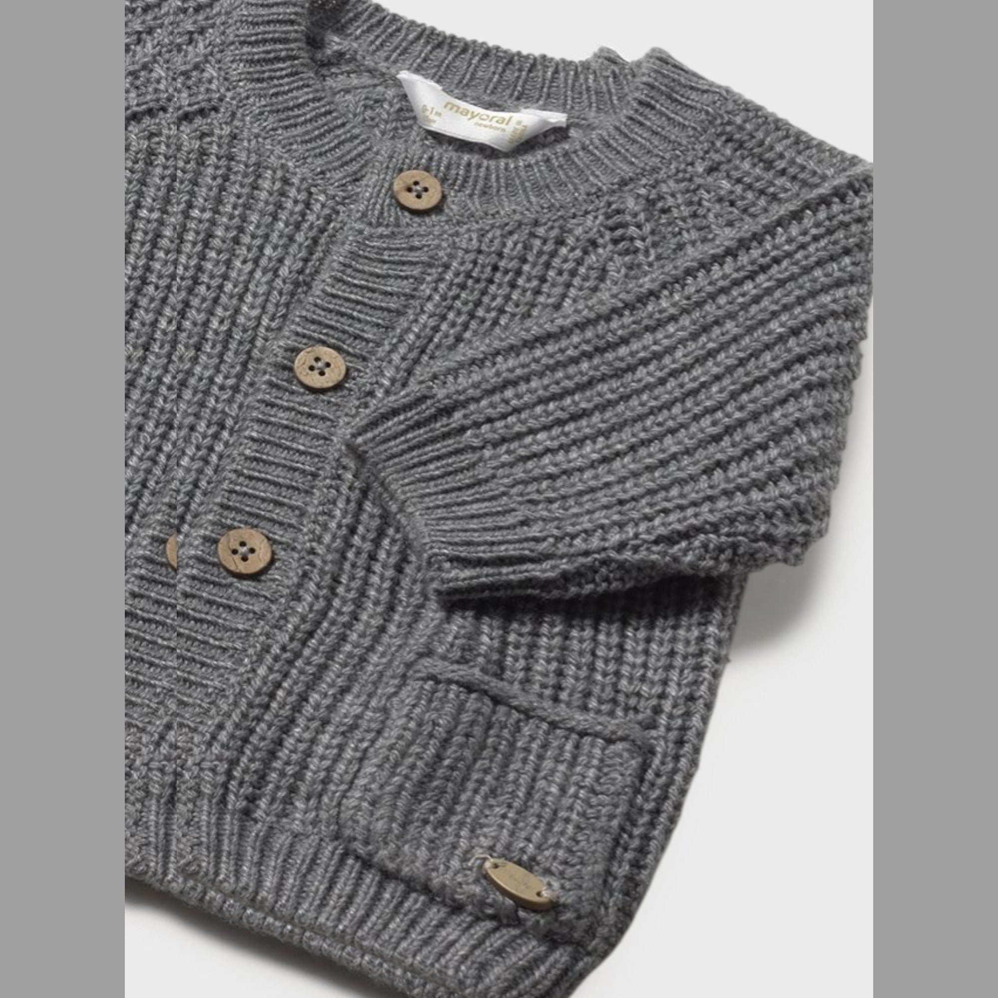 Cardigan Bimbo Grigio Tricot Mayoral 2339/89 - NANÙ BABY -  NANU' BABY