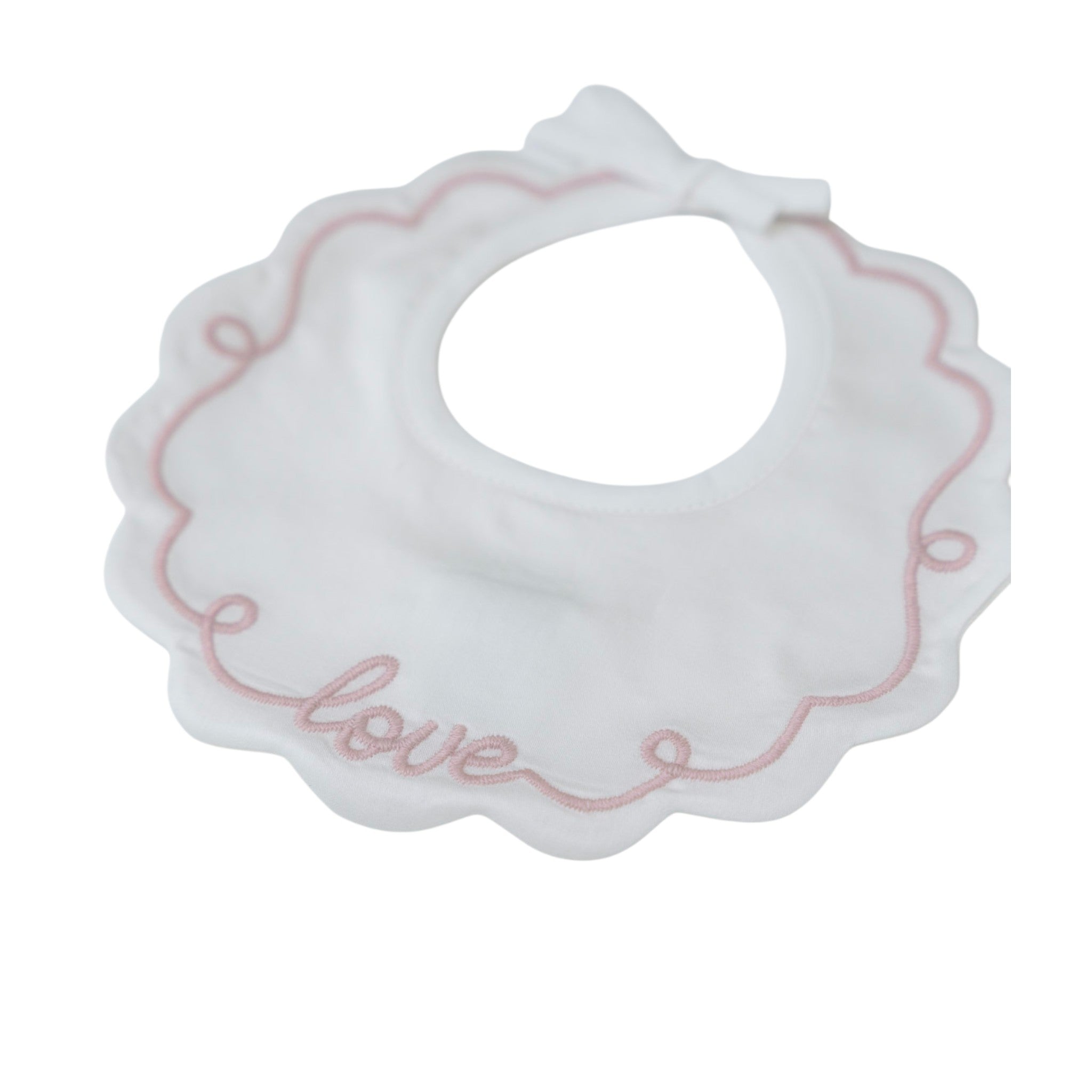 Bavetta Neonata Ciniglia 100% Vaniglia Cuore Rosa IN27BAV