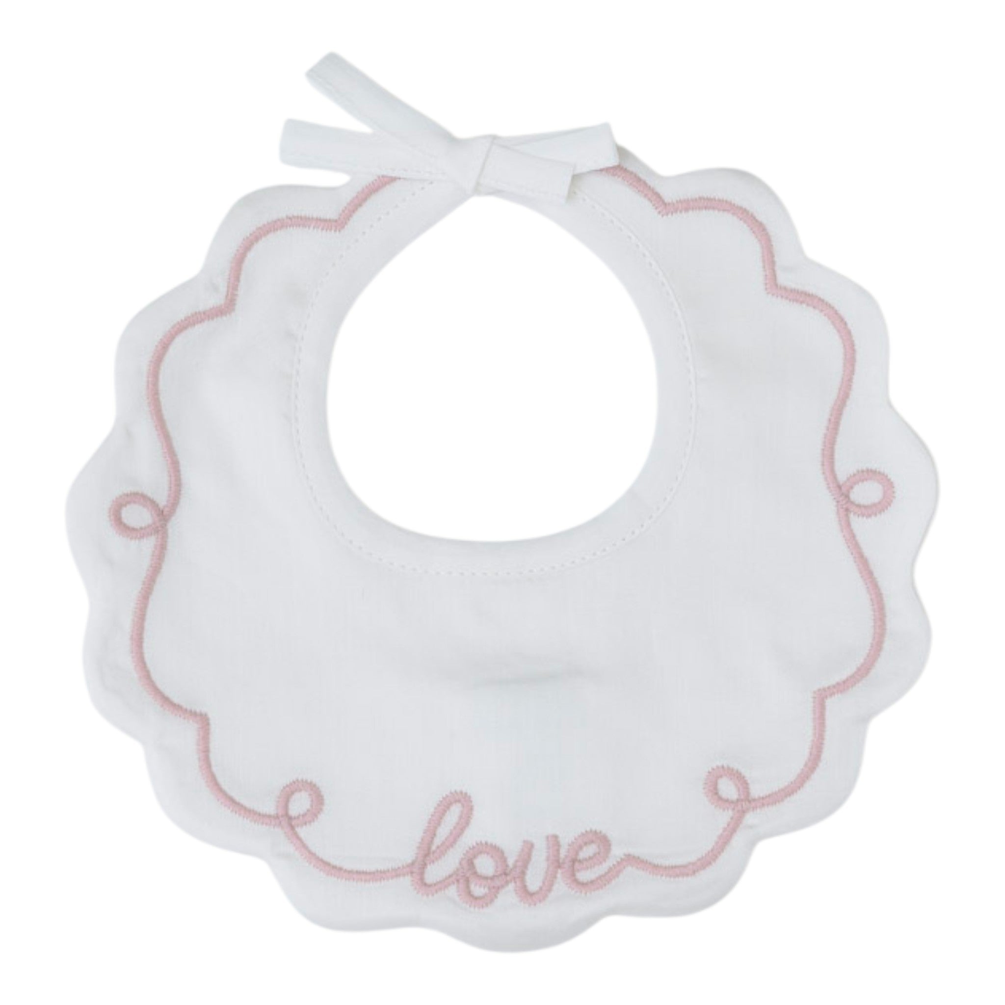 Bavetta Neonata Ciniglia 100% Vaniglia Cuore Rosa IN27BAV