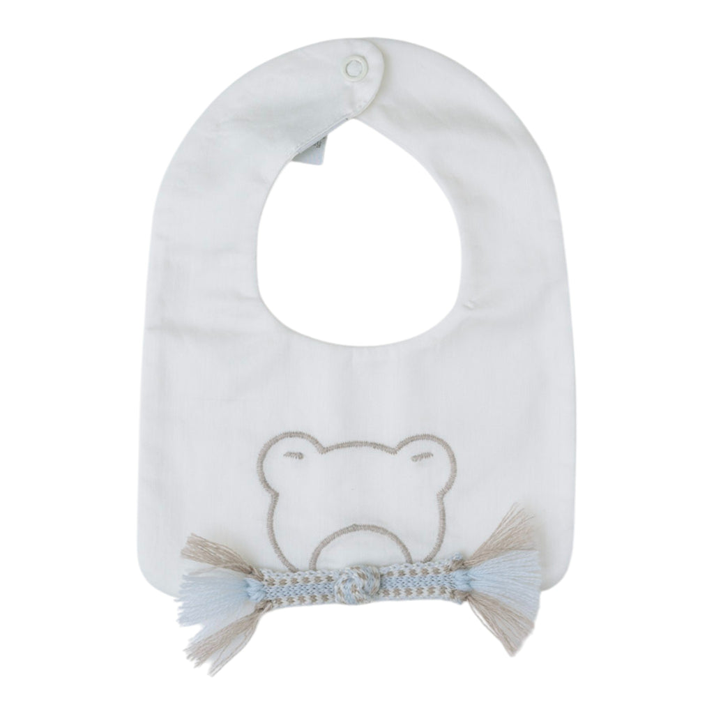Baby Bib with Bear Design, Vanilla IN53BAV/C