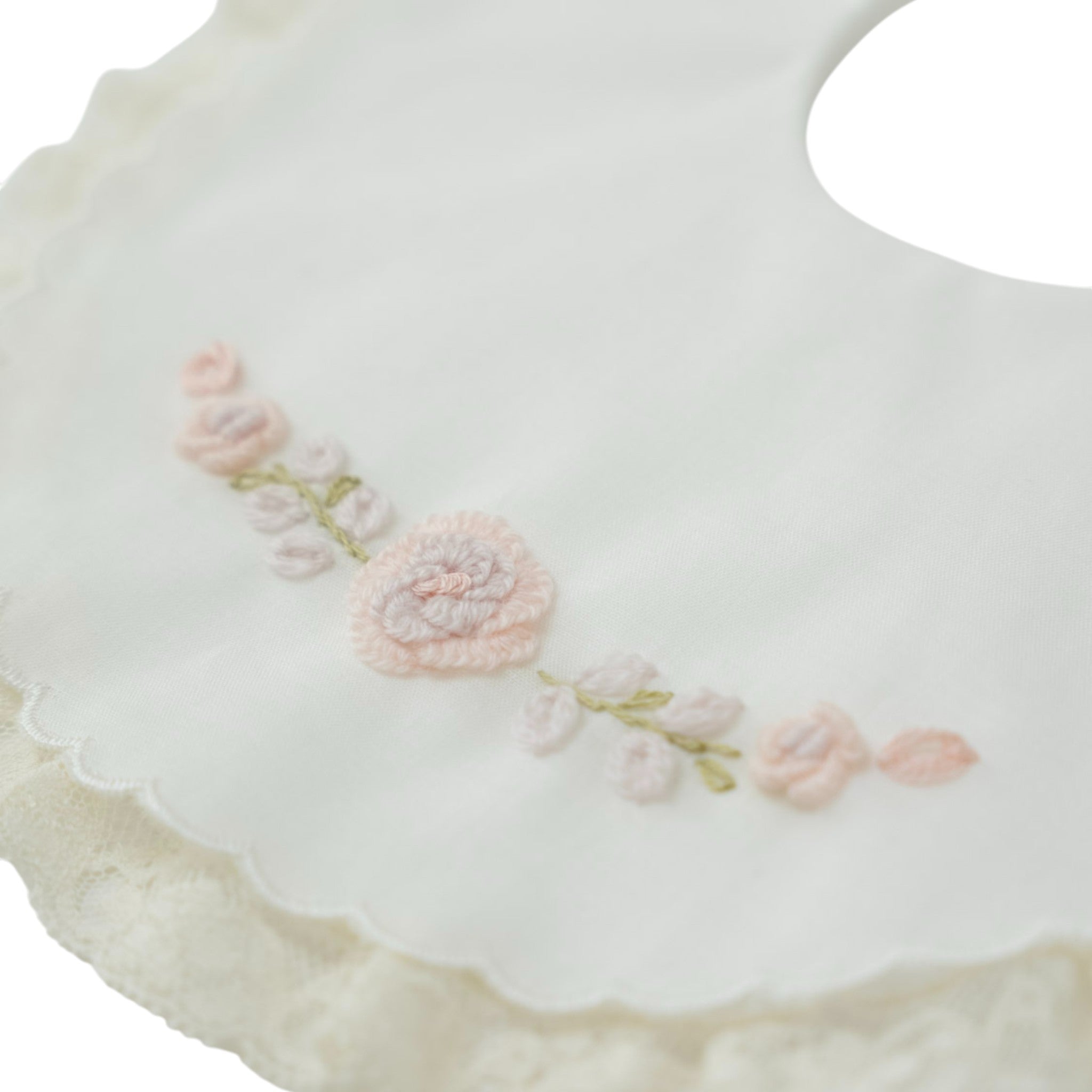 Bavetta Batista Cotone Ricamo Fiori Rococò CLAUDIA - Piccola Giuggiola CLAUDIA/BAV