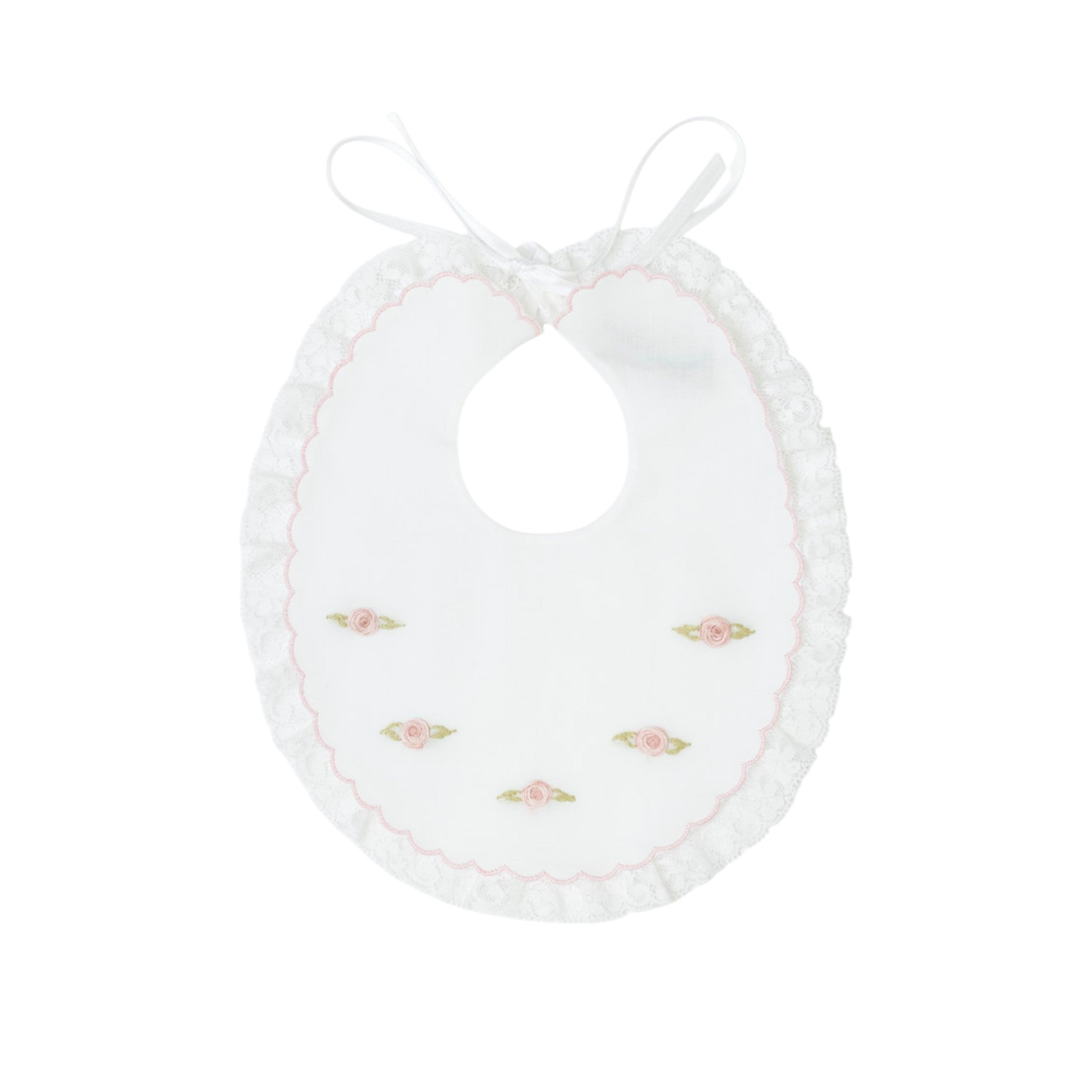 Bavetta Batista Cotone Ricamo Fiori Rococò ASIA - Piccola Giuggiola ASIA/BV