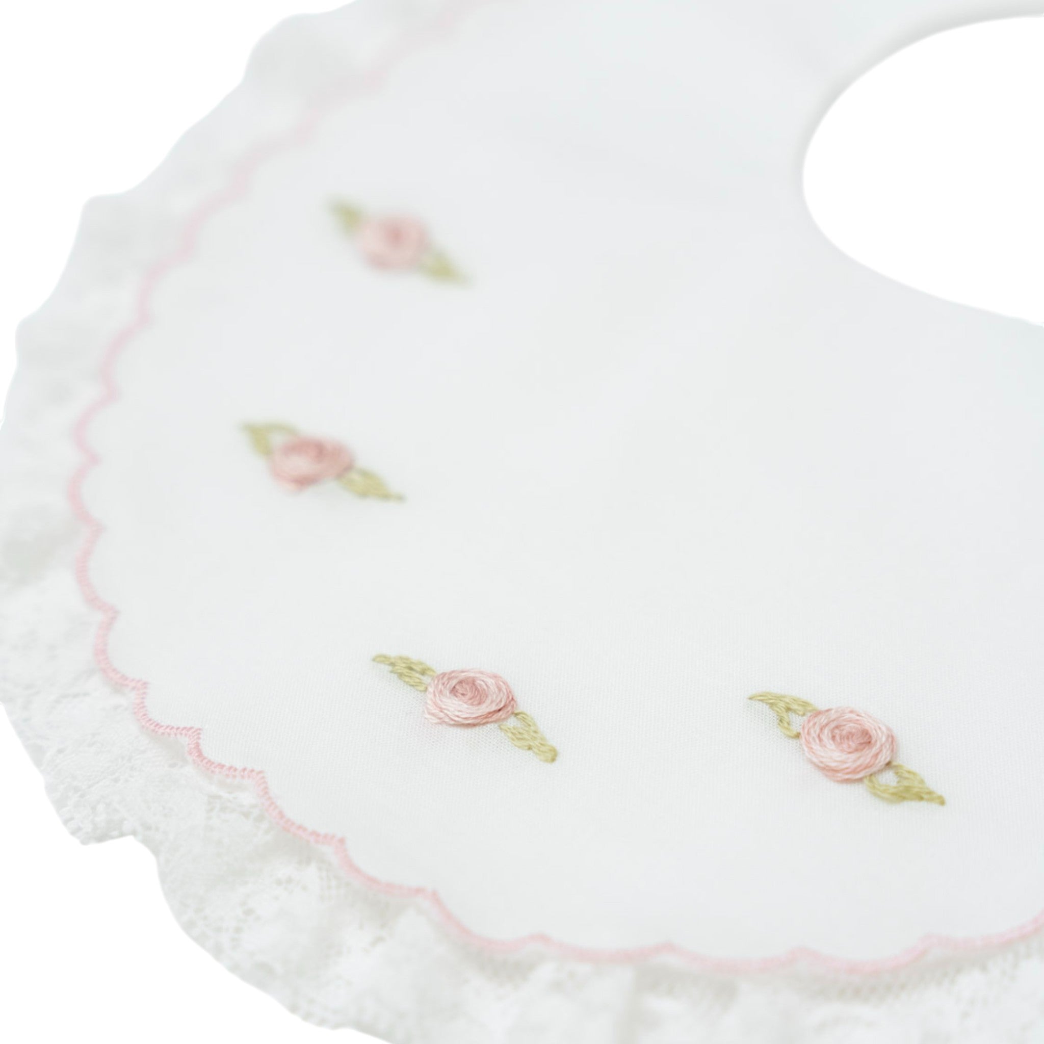 Bavetta Batista Cotone Ricamo Fiori Rococò ASIA - Piccola Giuggiola ASIA/BV