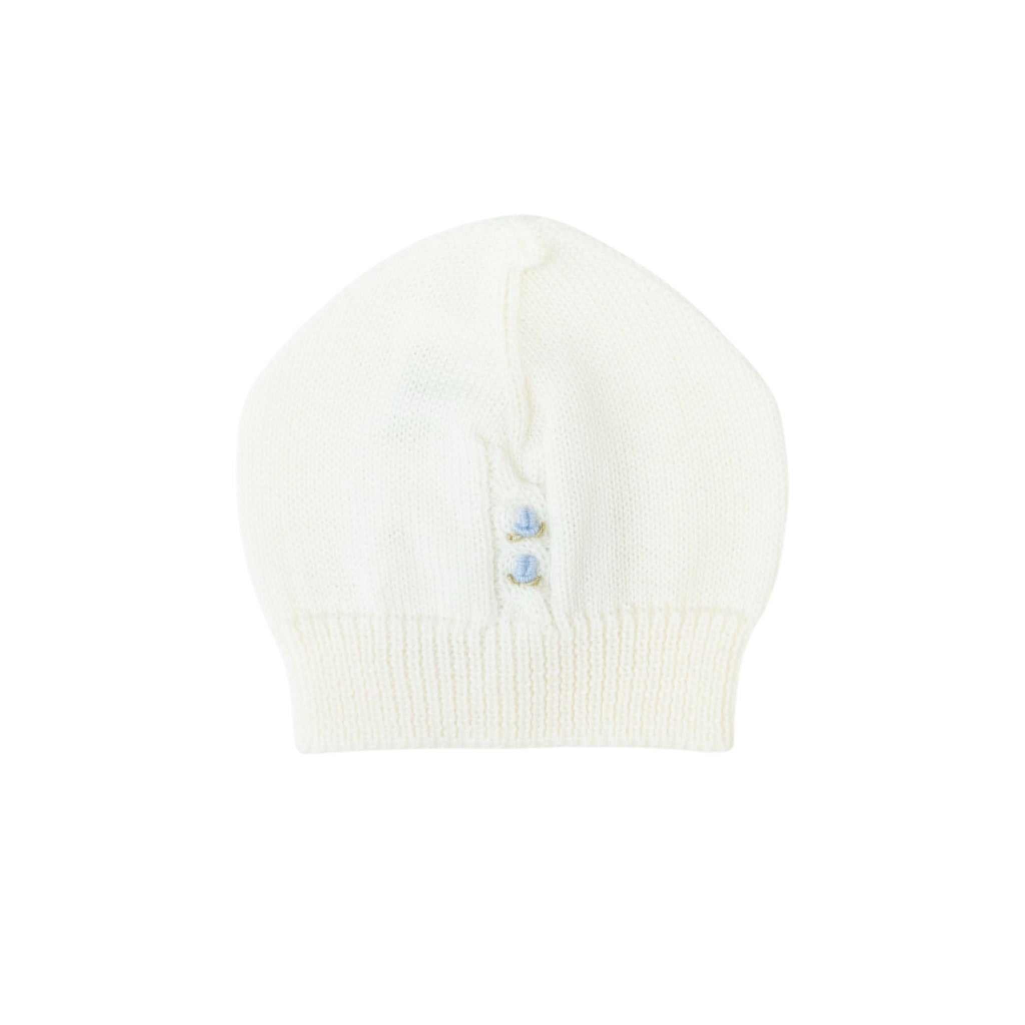 Pure Wool Hat with Braided Embroidery OLLY - Piccola Giuggiola OLLY/CU-C