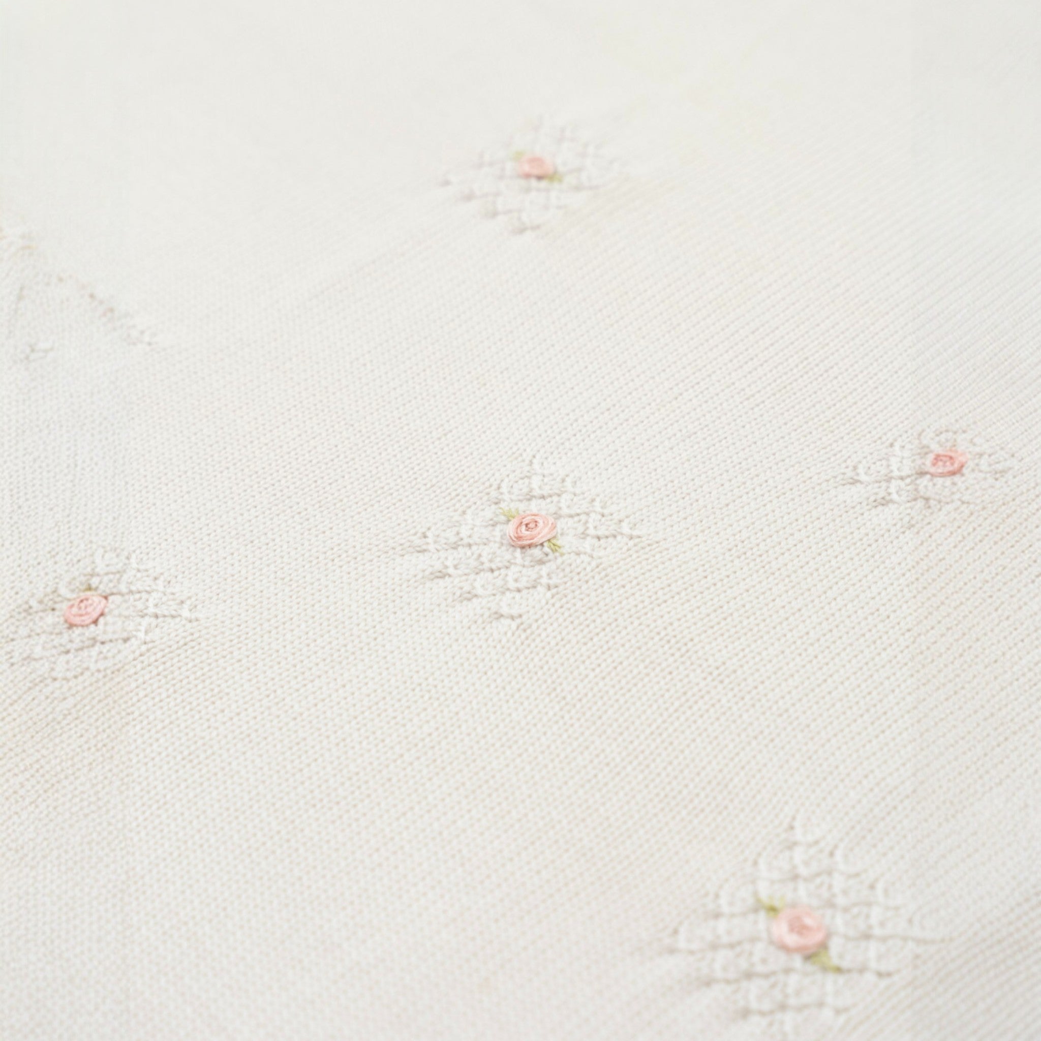 Coperta Pura Lana Ricamo Fiori Rococò ASIA - Piccola Giuggiola ASIA/CO