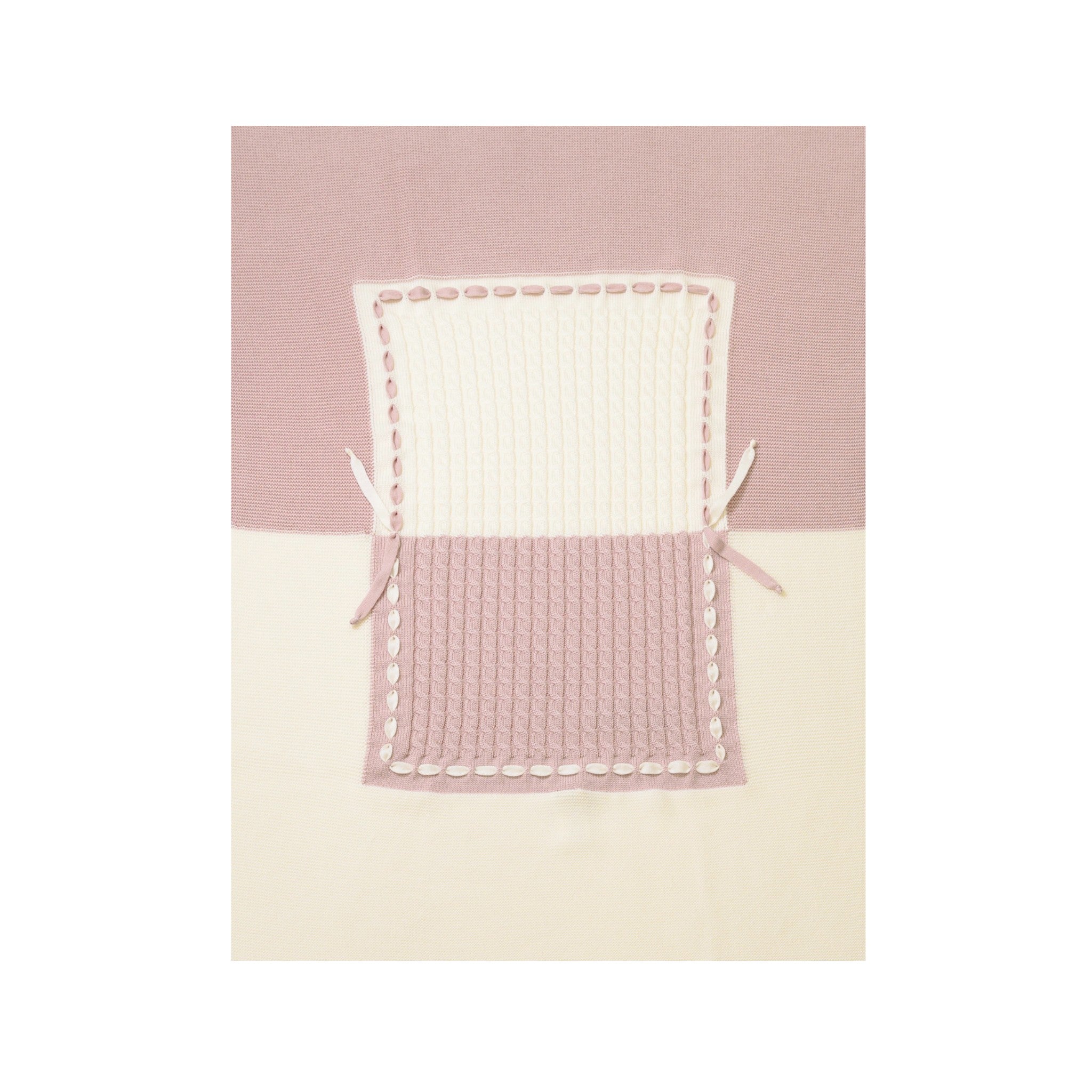 Copertina Neonata Lana Vergine 100% Rosa Marsala Vaniglia IN6880/R