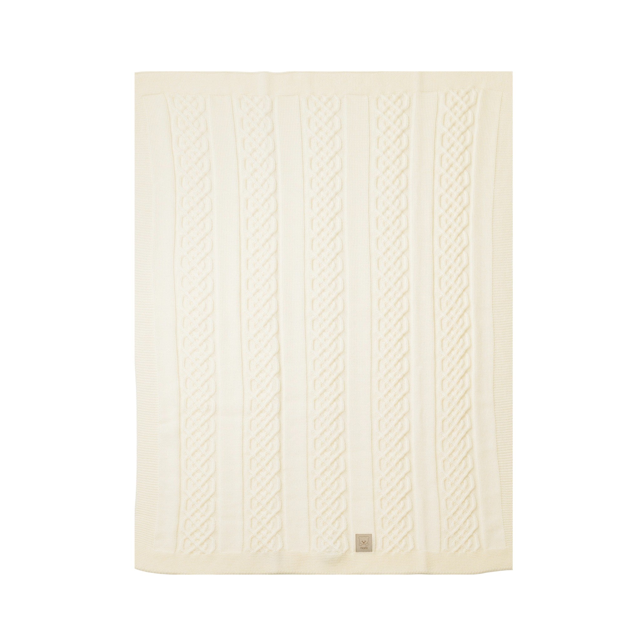 Baby Blanket, 100% Virgin Wool, Vanilla Color, Interlock Knit, IN5880/V