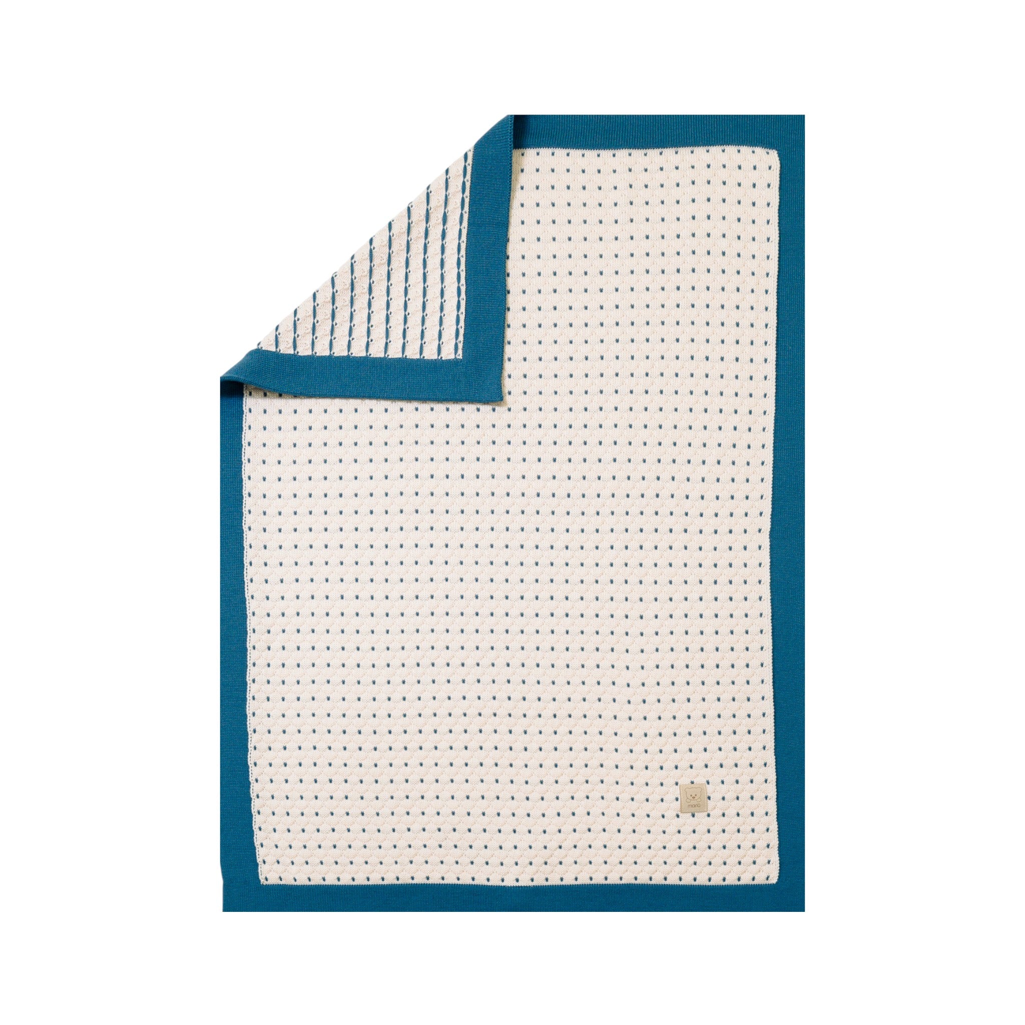 Copertina Neonato Lana Vergine 100% Natural Zaffiro IN5080