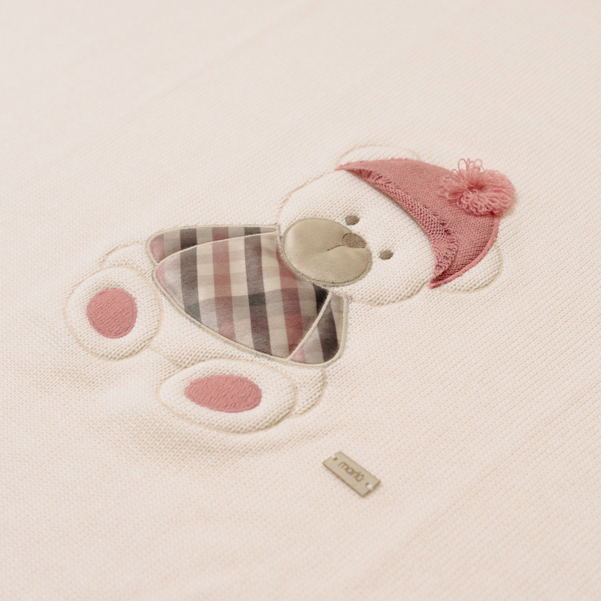 Coperta Neonata Lana Vergine 100% Natural Bio Rosa IN7180/R