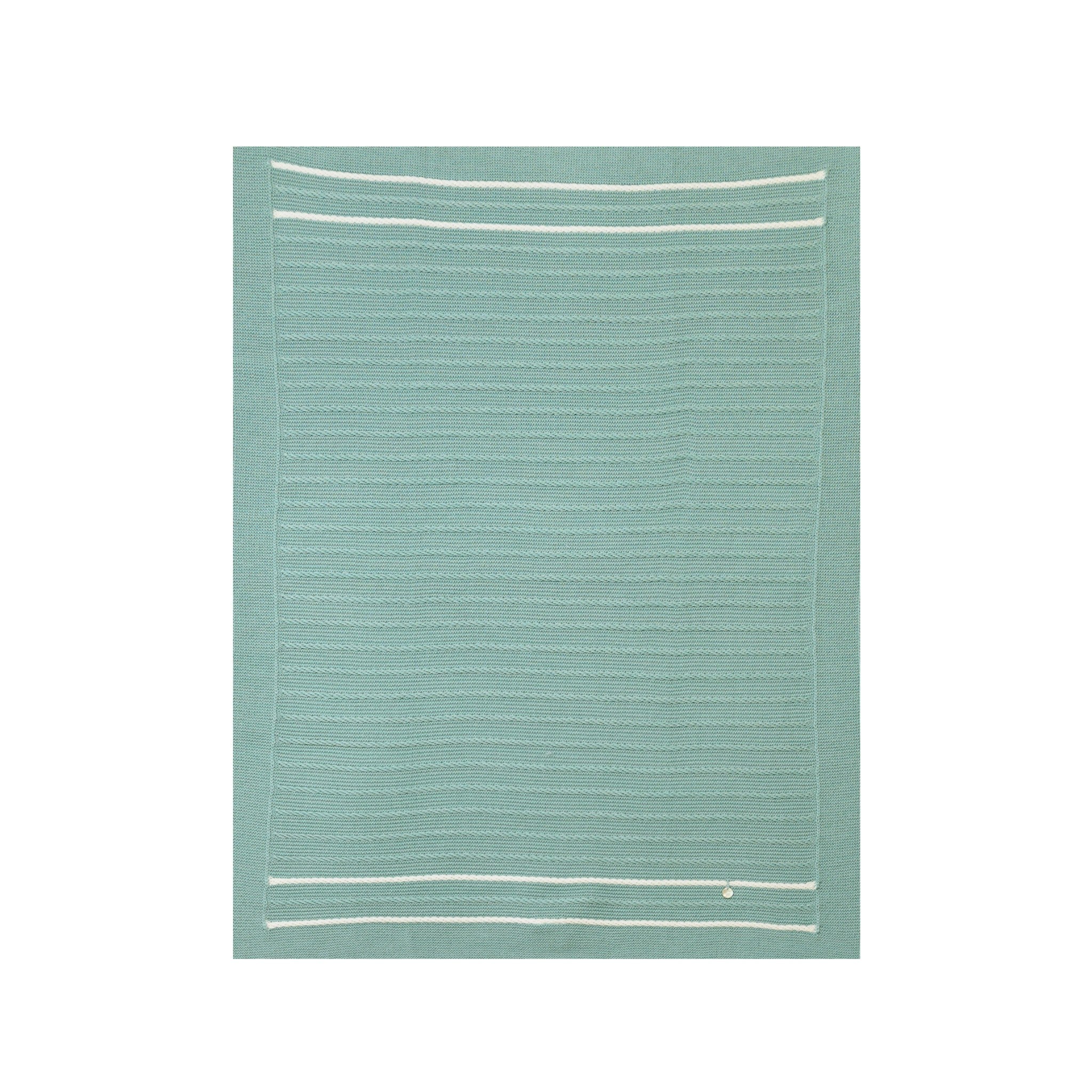 Copertina Neonato Lana Vergine 100% Verde Salvia Vaniglia IN6680