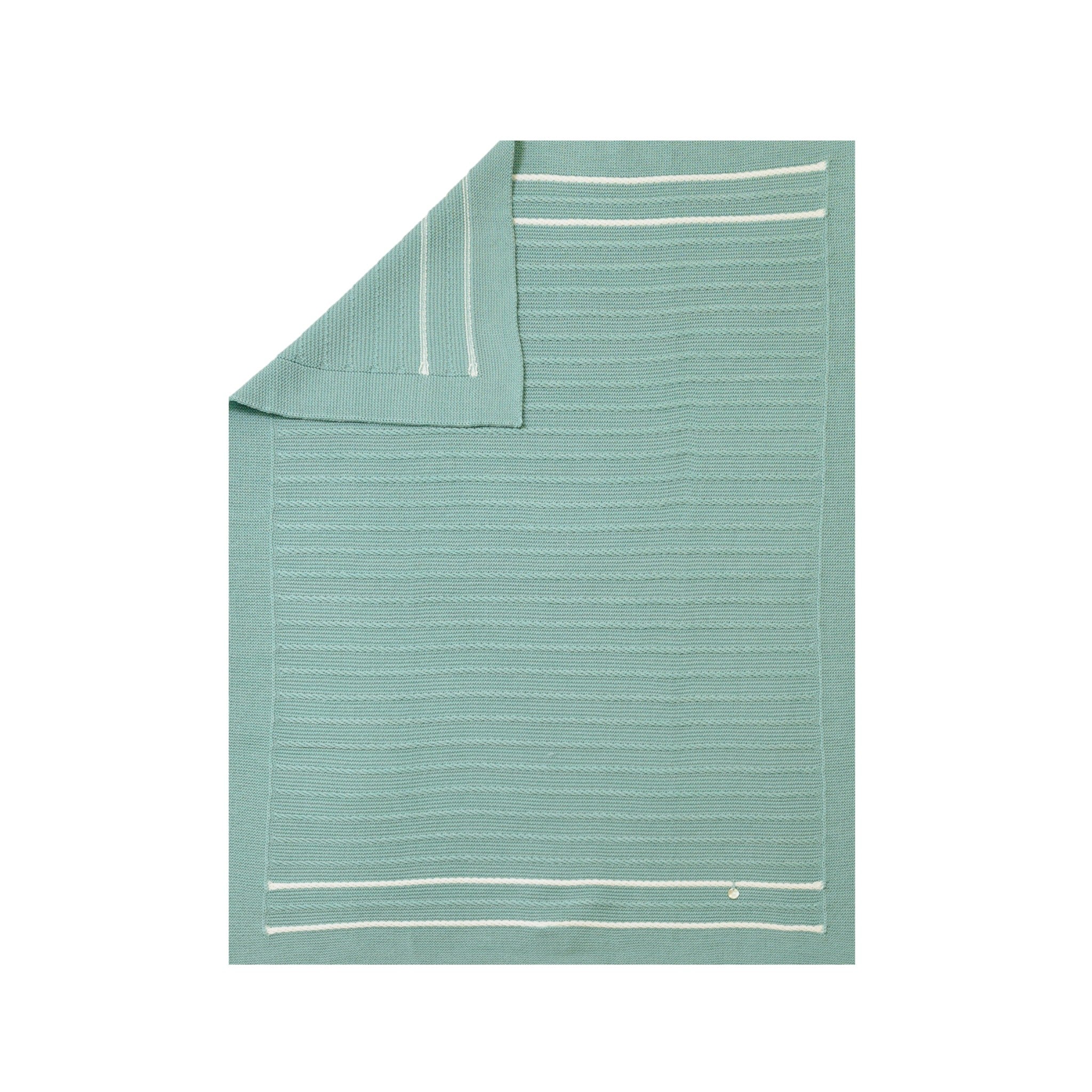 Copertina Neonato Lana Vergine 100% Verde Salvia Vaniglia IN6680