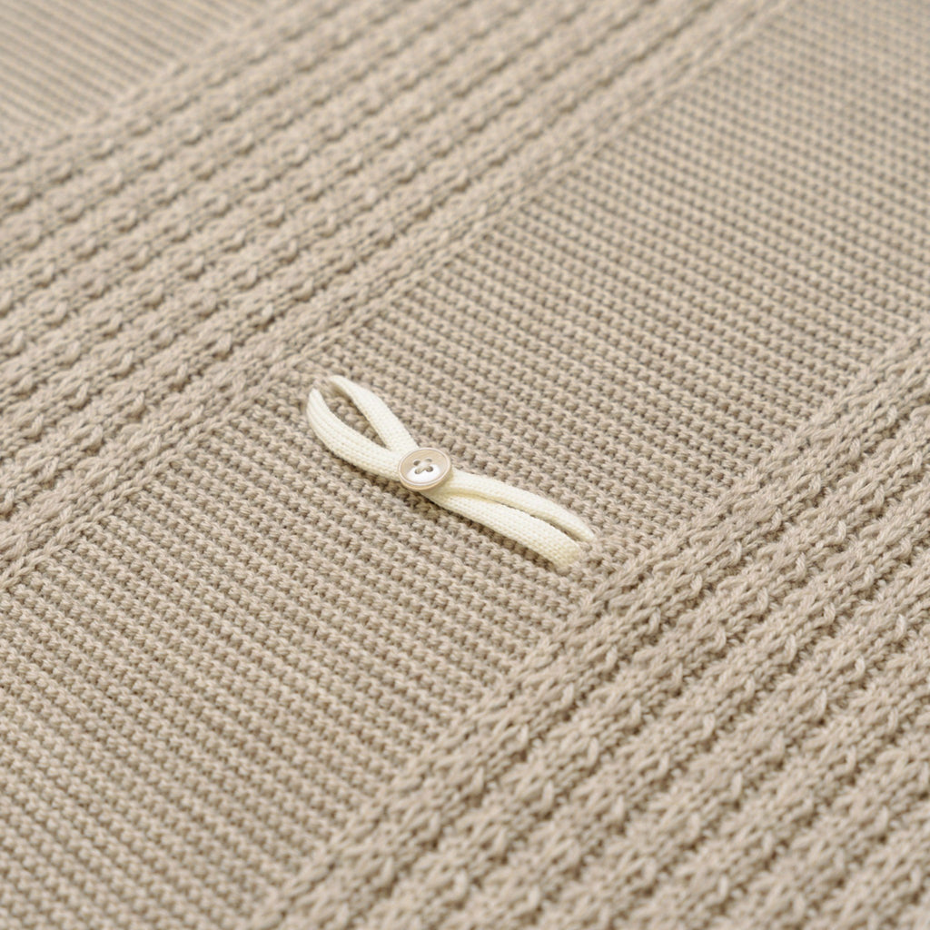 100% Virgin Wool Baby Blanket, Tortora Vanilla IN6380