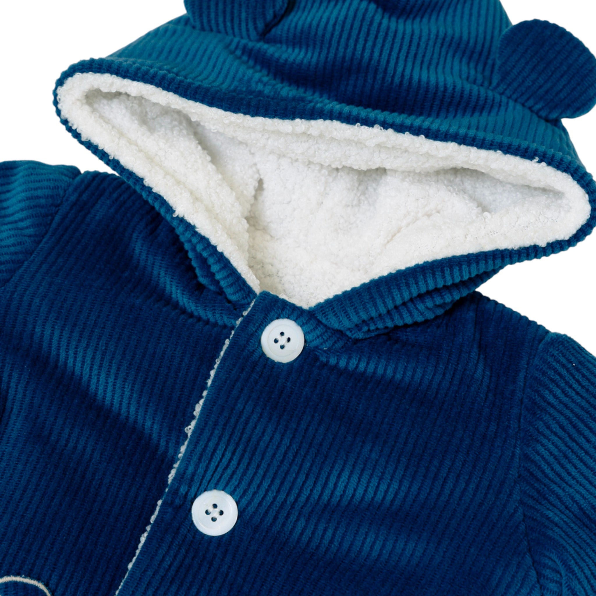 Cappottino Cappuccio Orsetto Bimbo Cotone 100% Zaffiro IN5940/Z