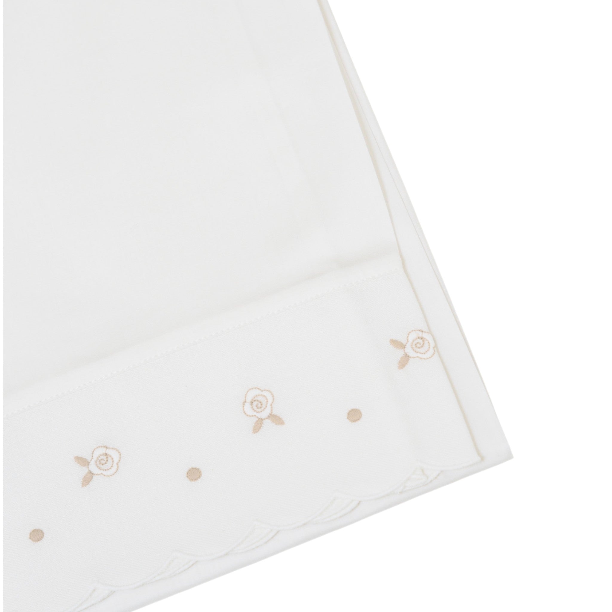 Lenzuolino Neonata Cotone 100% Set 3 Pezzi Vaniglia Tortora IN24LE/V