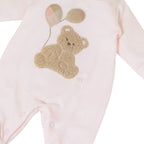 100% Pink Chenille Baby Romper IN7014/R