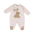 100% Pink Chenille Baby Romper IN7014/R