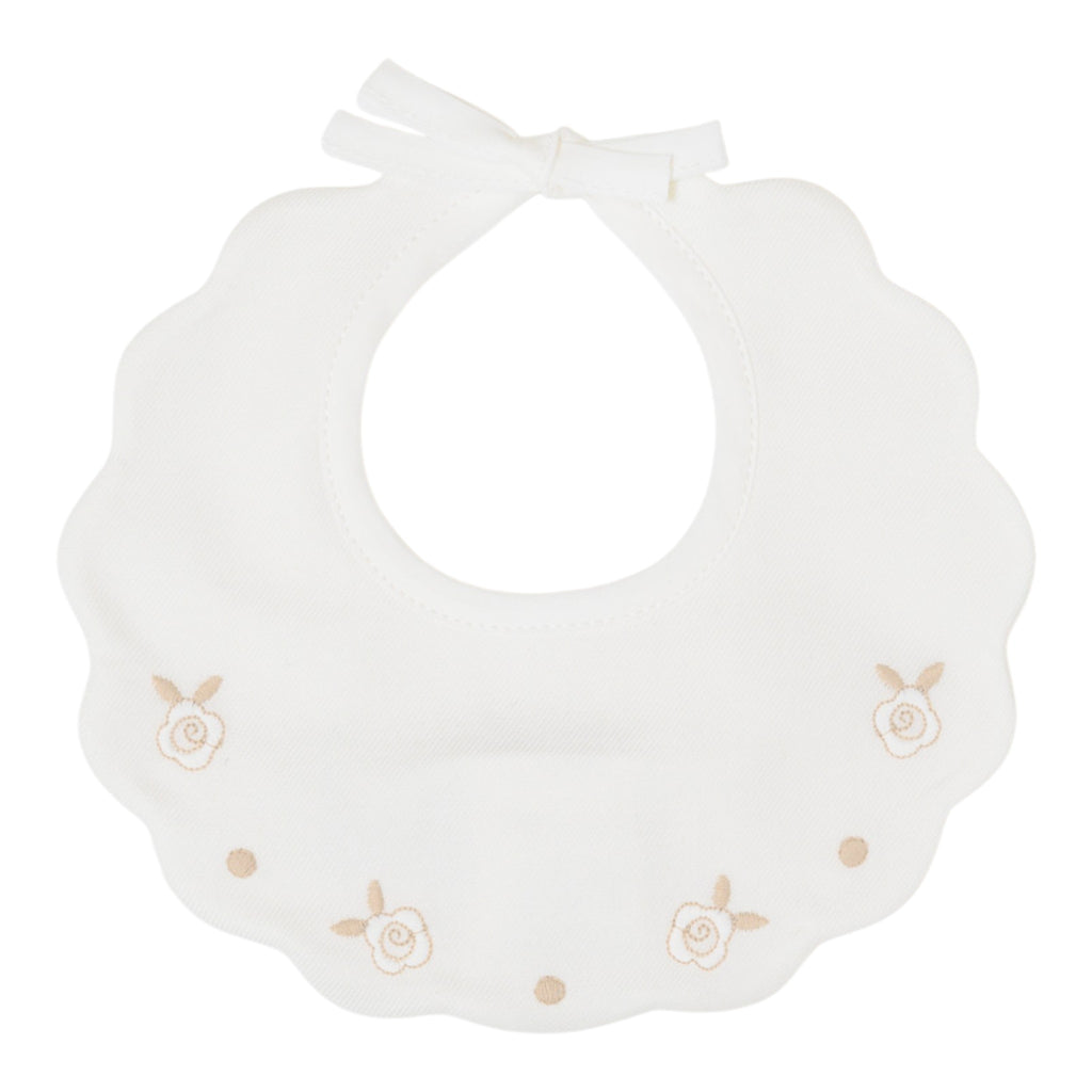 100% Cotton Baby Bib, Vanilla Tortora IN24BAV/V
