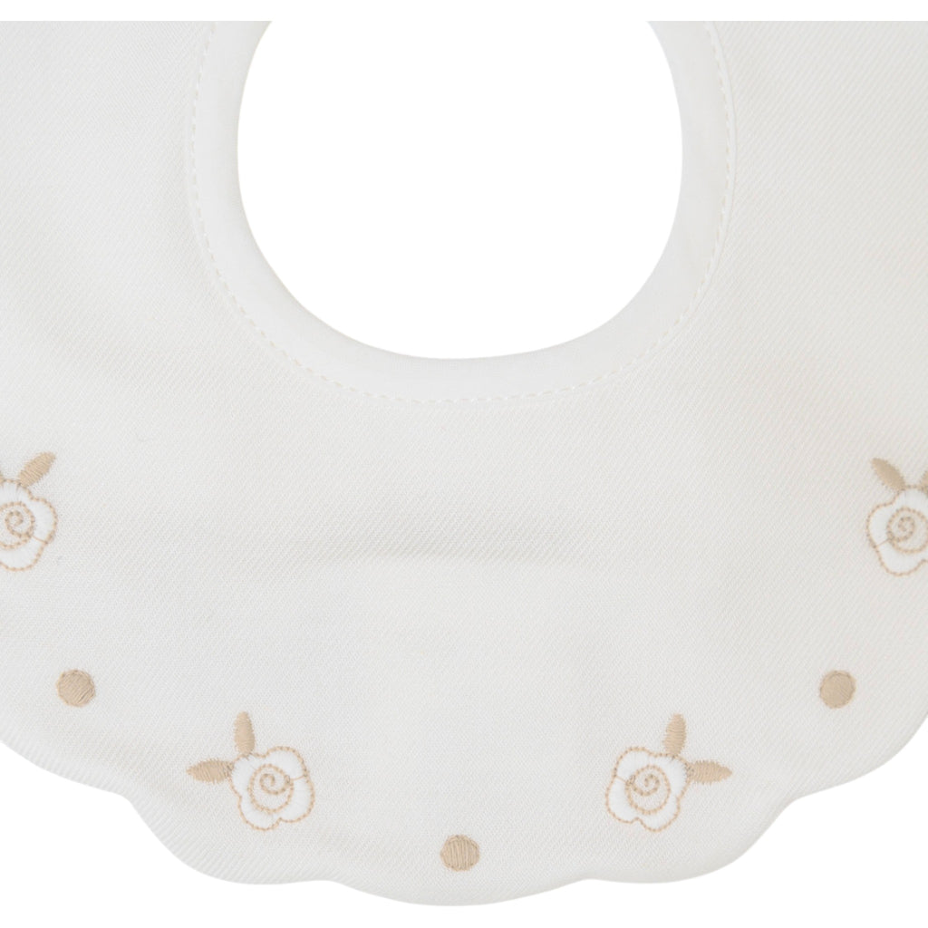 100% Cotton Baby Bib, Vanilla Tortora IN24BAV/V