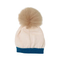 100% Virgin Wool Baby Hat, Natural Sapphire, Pon Pon IN7171/Z