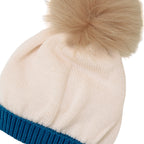 100% Virgin Wool Baby Hat, Natural Sapphire, Pon Pon IN7171/Z