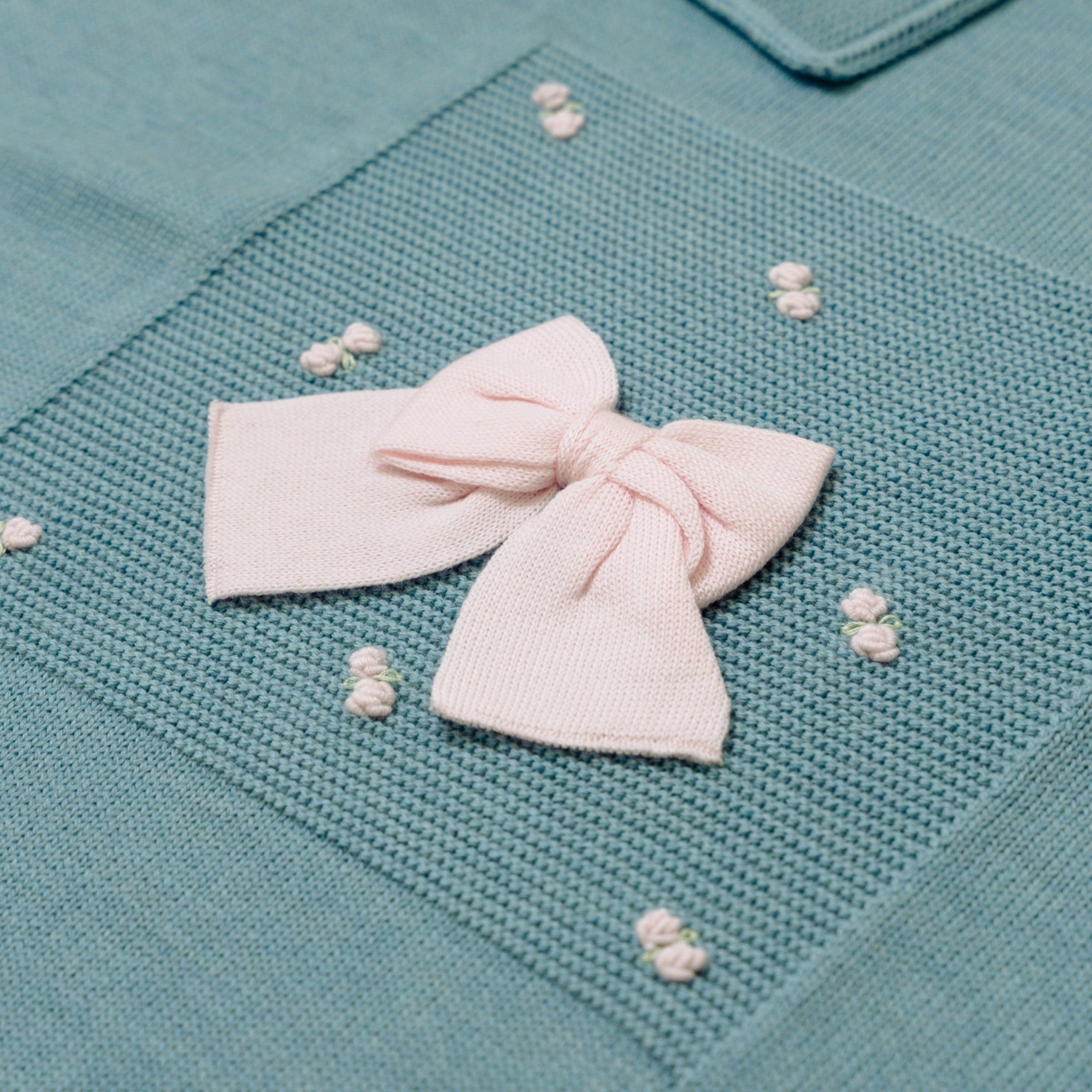 Coperta Roselline Neonata Verde ROSELLINE/104-V