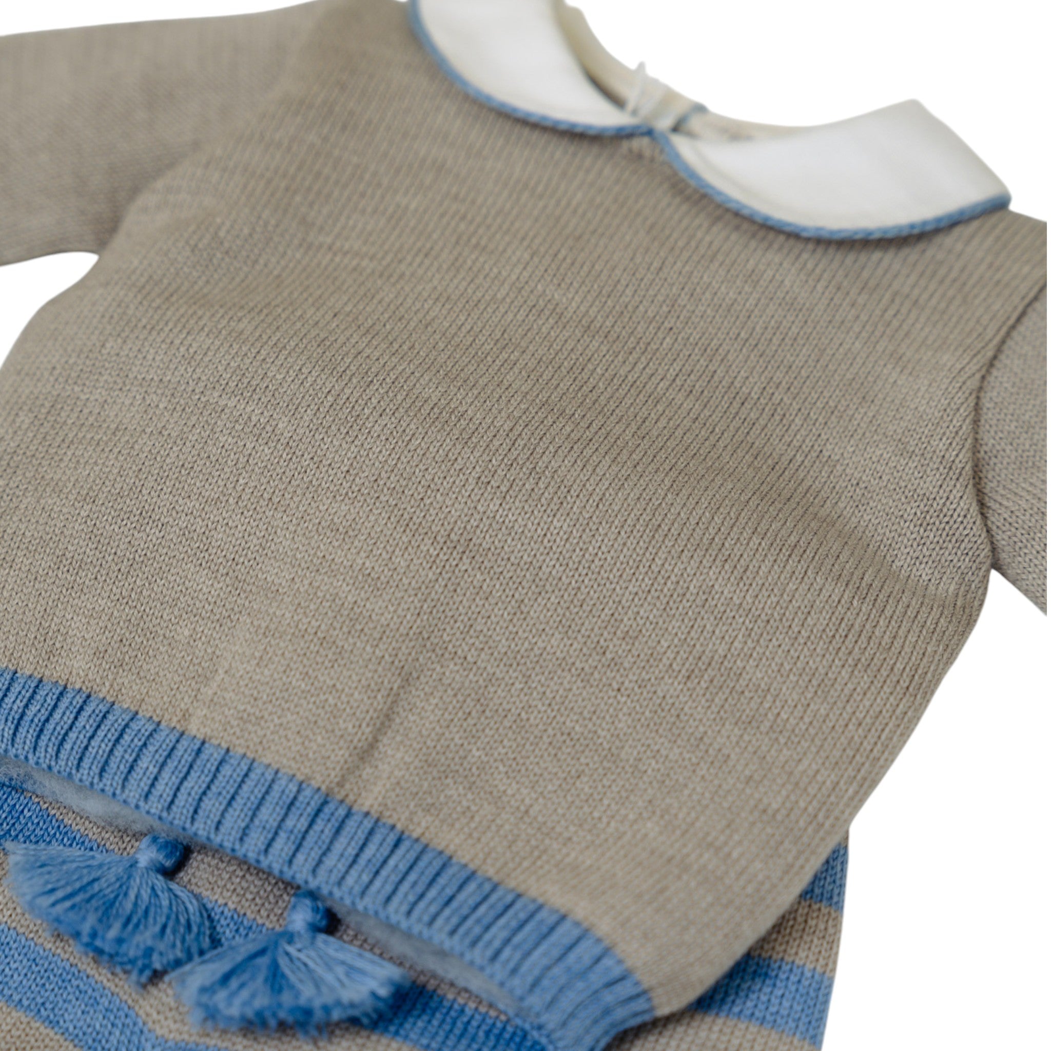 Baby Boy Newborn Set, Tortora Blue, Pure Wool, BABY LORD 523/A