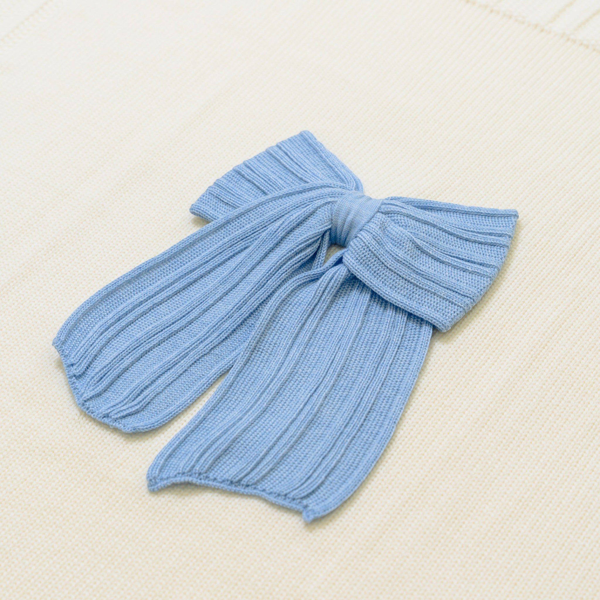 Coperta Neonato PANNA Fiocco Azzurro LE DODO' - Made in Italy E93-1009