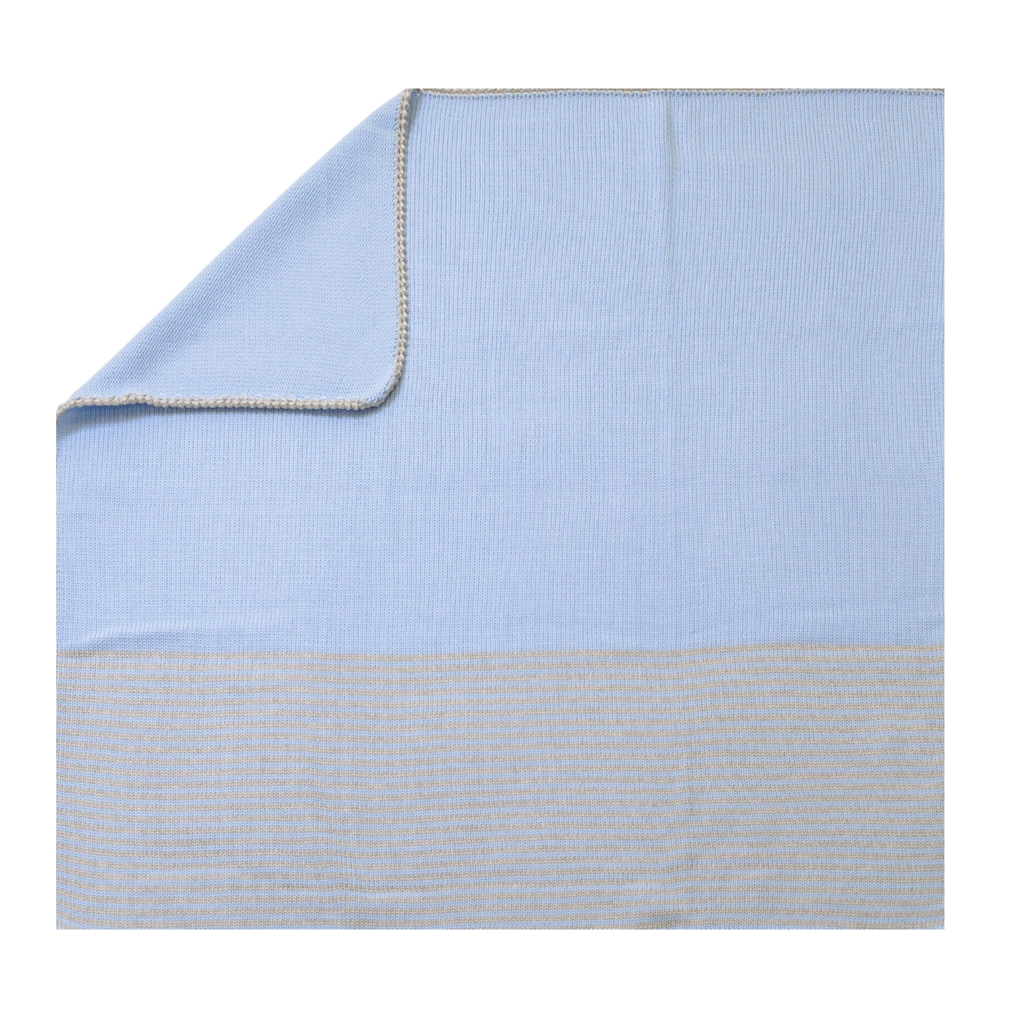 Coperta Neonato CIELO Righe Grigio LE DODO' - Made in Italy E90-5003