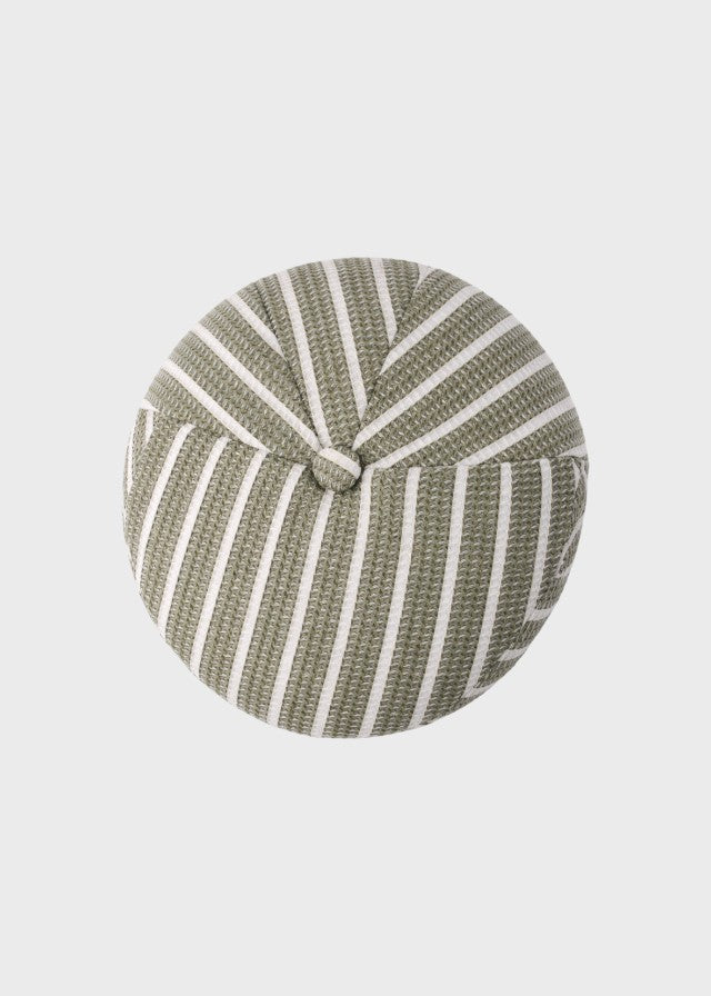 Green Striped Cotton Cap