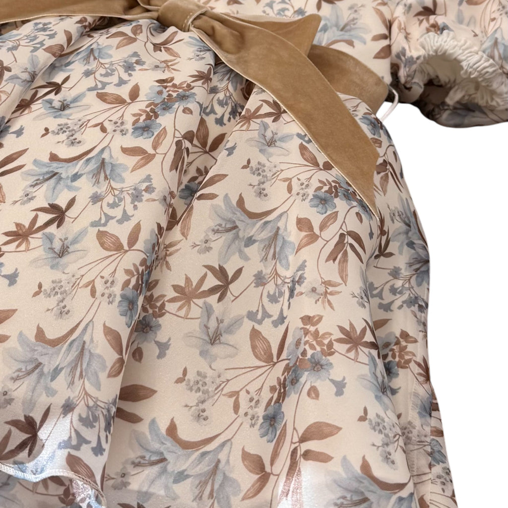 Beige Floral Dress for Baby Girl GG29I