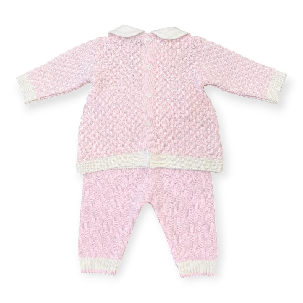 Baby Girl's Newborn Outfit, Pink, 100% Wool, Size 7767
