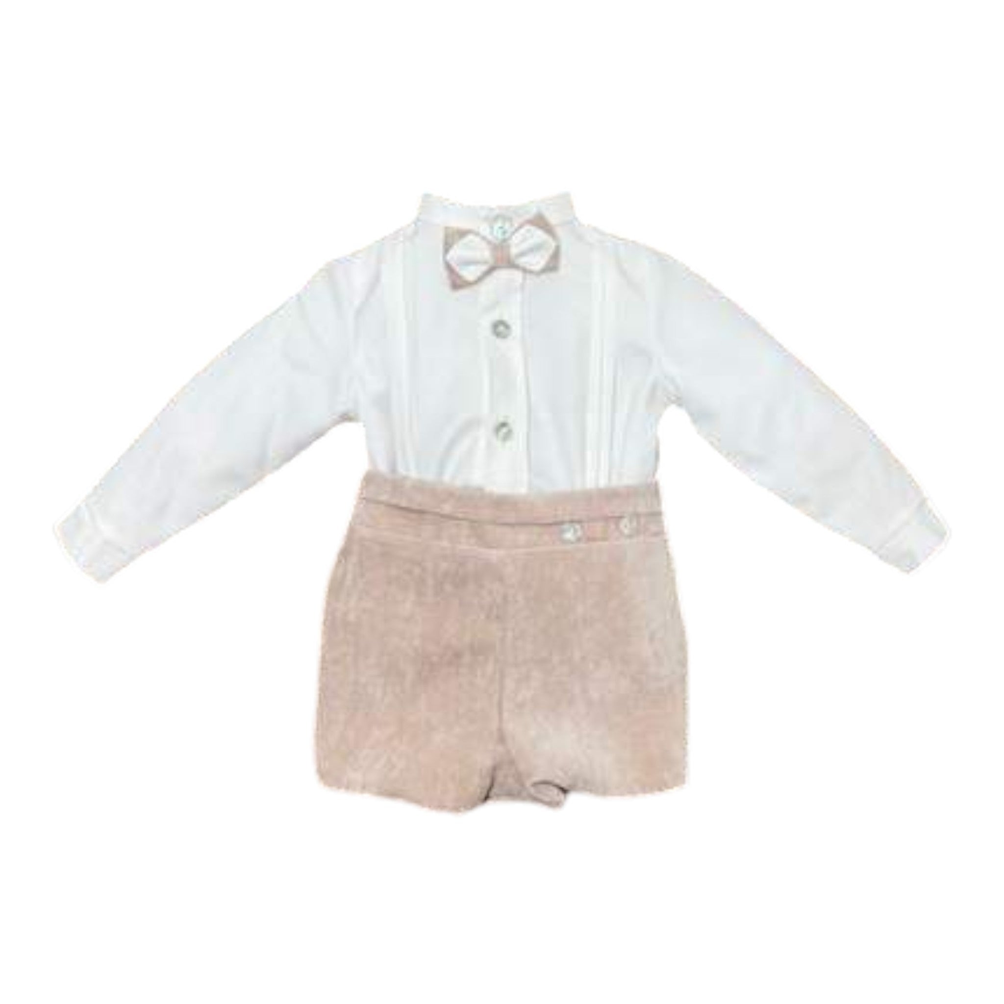 Boy's Ceremony Suit, Cotton Blend, Beige - PONTO POR PONTO 1/6421-B