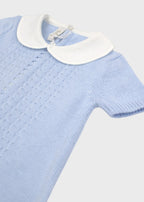 Cotton Braided Romper Sky Blue 351