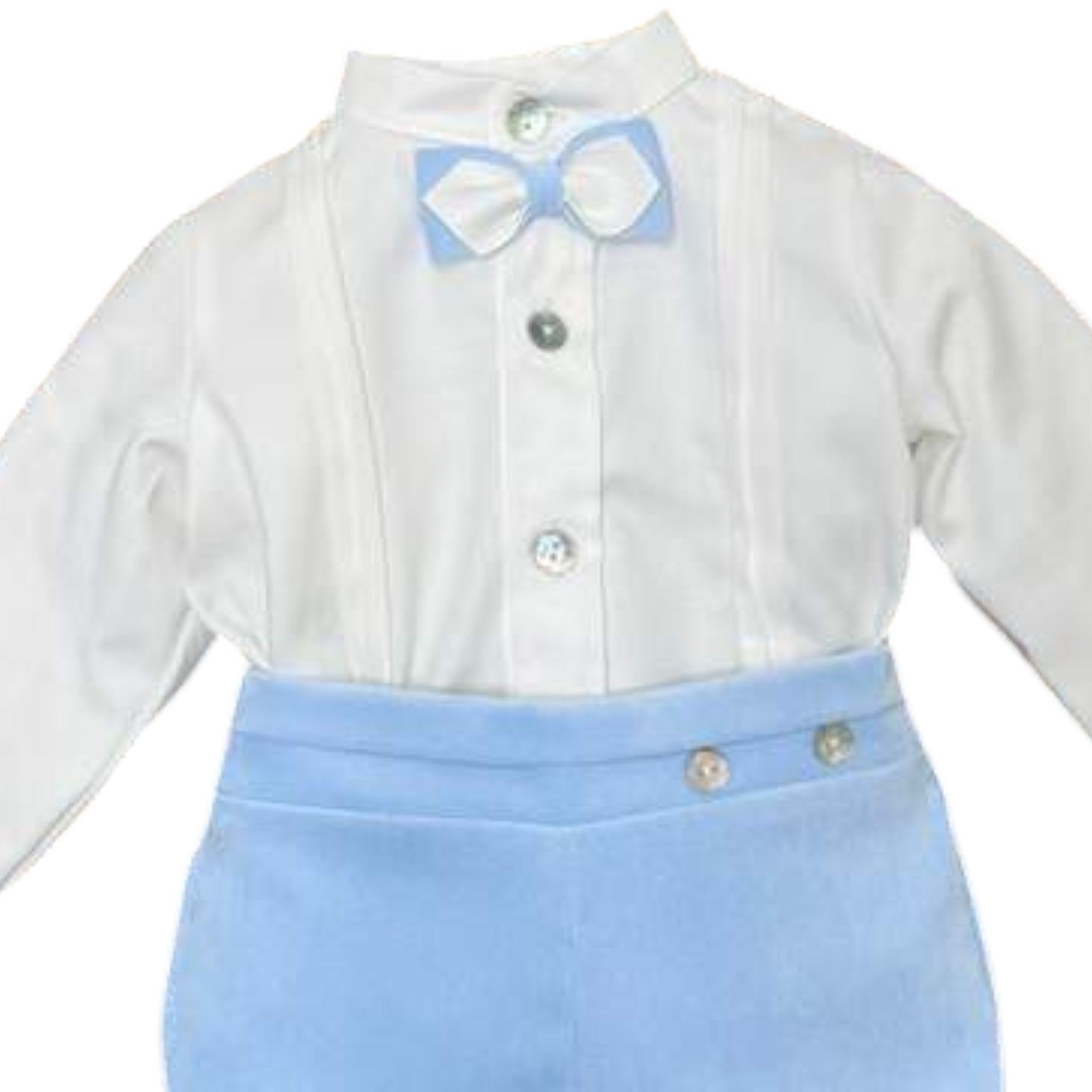Boy's Ceremony Suit, Cotton Blend, Sky Blue - PONTO POR PONTO 1/6421-C