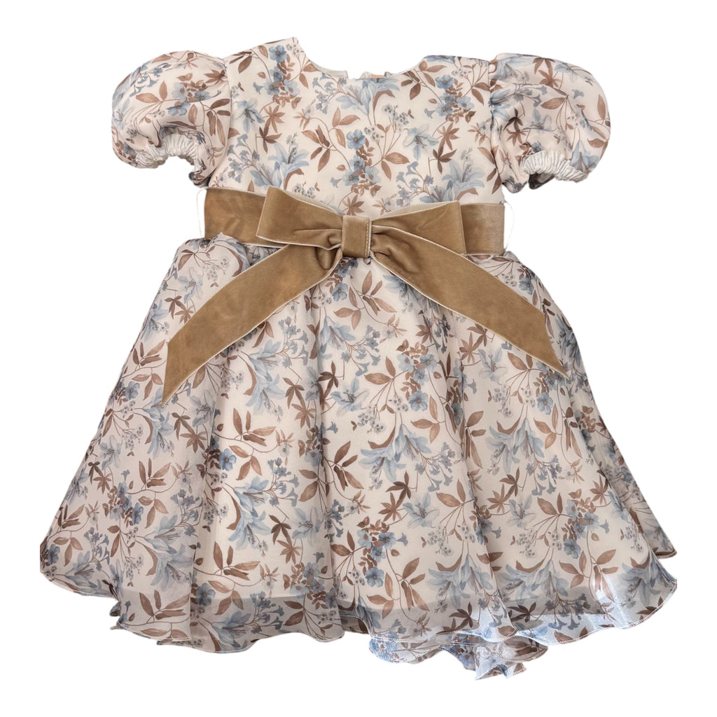 Beige Floral Dress for Baby Girl GG29I