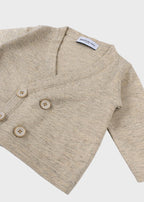 Beige Cross-over Knit Cardigan ECA007I/B
