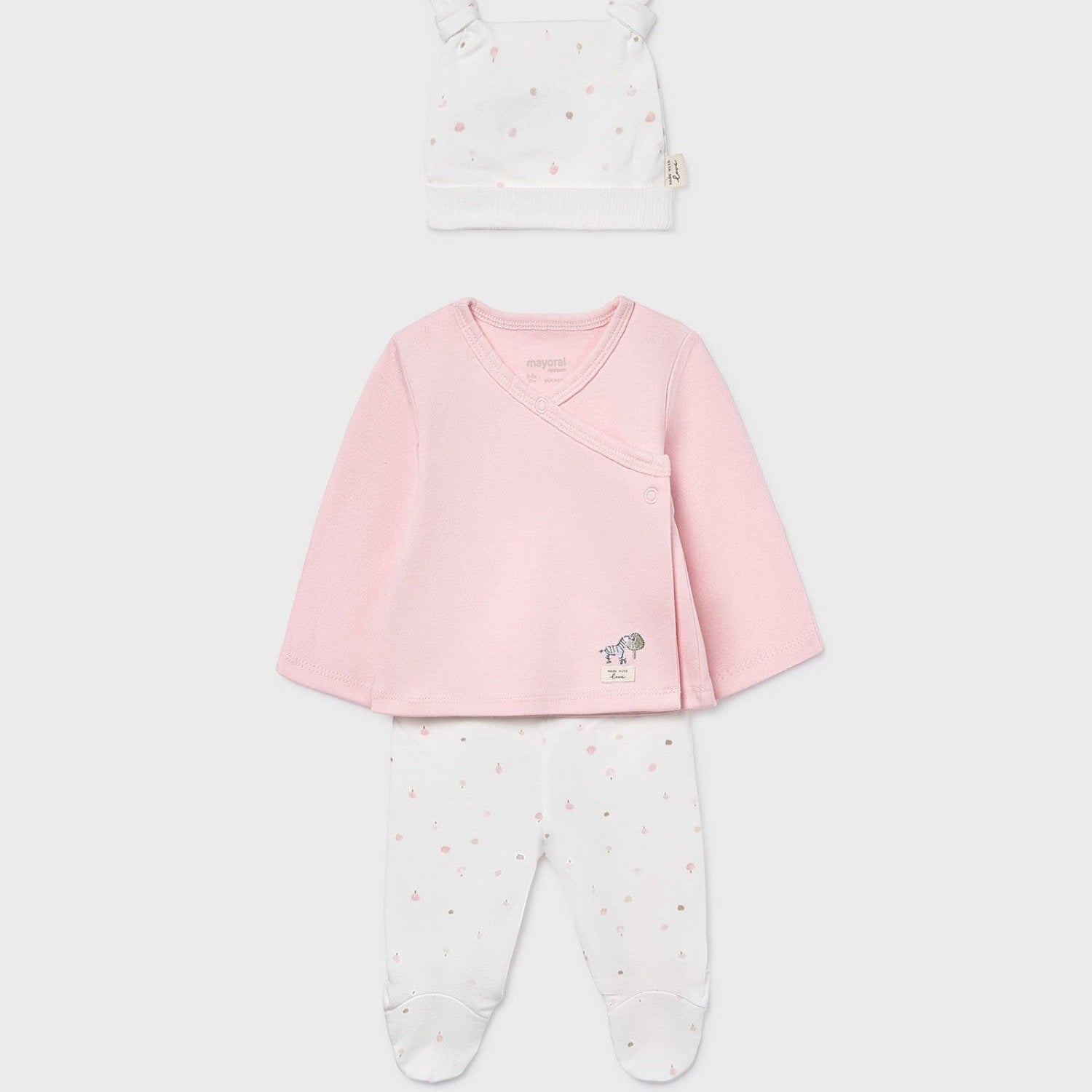 Baby girl's newborn outfit, pink, 9980/38