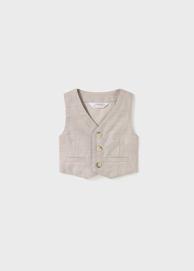 Gilet Cotone Lino Beige MAYORAL 1394/BE