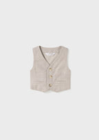 Gilet Cotone Lino Beige MAYORAL 1394/BE