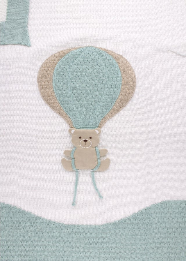 Green Hot Air Balloon Cotton Blanket EK5080V