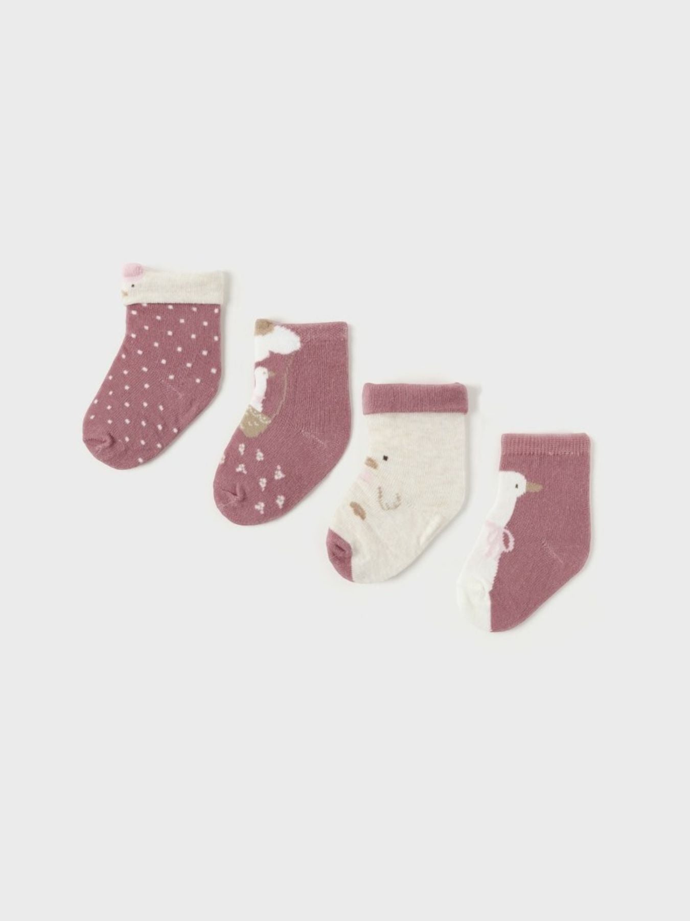 Set of 4 PINK socks 2G-9762/R