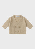 Beige Cross-over Knit Cardigan ECA007I/B