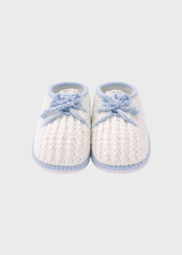 White and Blue Cotton Slippers SAIT/BB-C