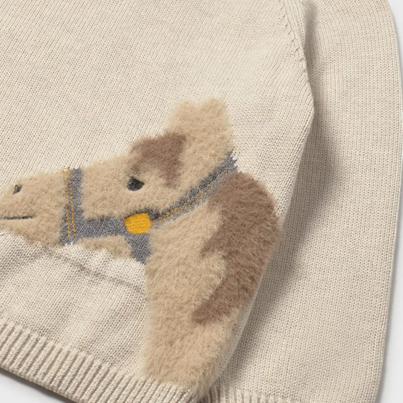 Maglioncino intarsio animal Bimbo Beige 2345/22 -  NANU' BABY