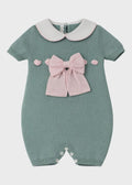 Green Bow Cotton Romper 355/V