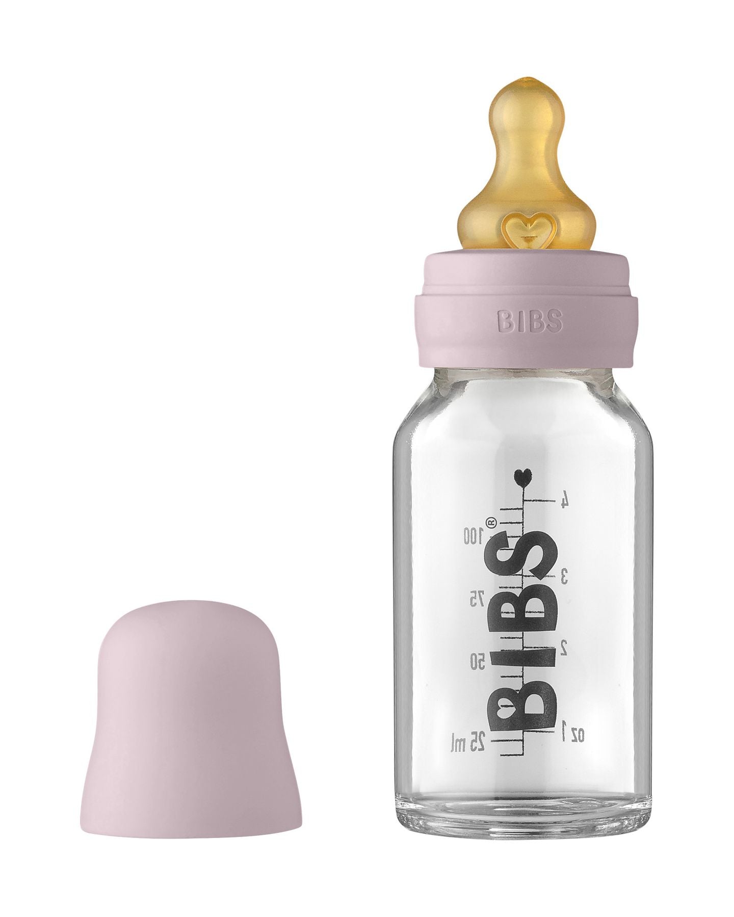 Complete Set of Glass Baby Bottles in Lilac Lilac 5013267