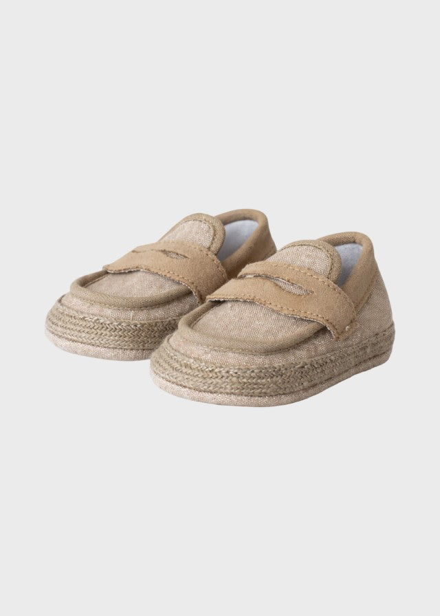 Elegant Beige Linen Moccasin SM41159/T37