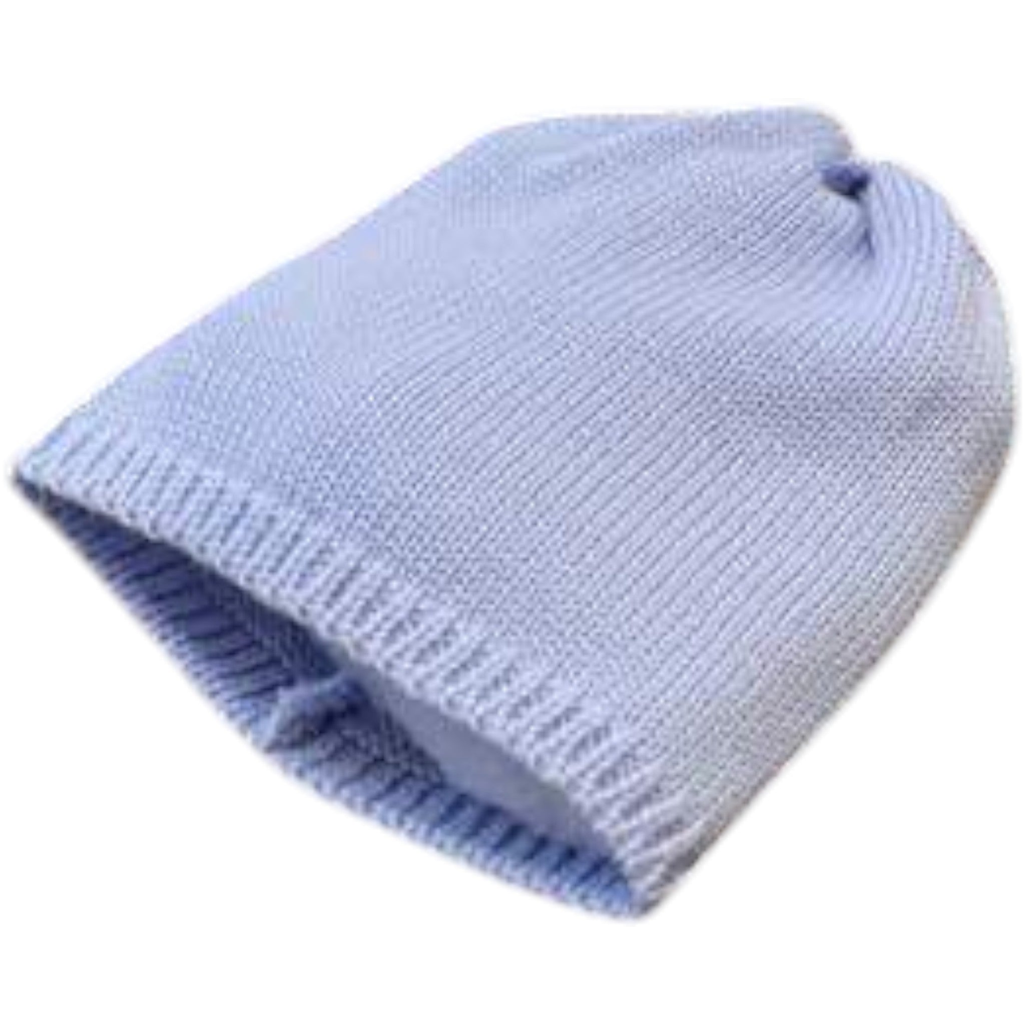 Cuffia Neonato Lana Merino Cielo - BEBE' DI ALMY CA80/C